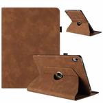 For iPad mini 2024 / mini 6 Solid Color Rotation Holder Leather Smart Tablet Case(Brown)