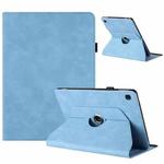 For Samsung Galaxy Tab A7 2020 Solid Color Rotation Holder Leather Smart Tablet Case(Sky Blue)
