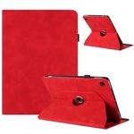 For Samsung Galaxy Tab A 10.1 2019 Solid Color Rotation Holder Leather Tablet Case(Red)