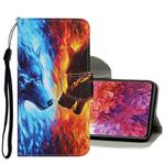 For Samsung Galaxy S20 FE 5G / S20 Lite Colored Drawing Pattern Horizontal Flip Leather Case with Holder & Card Slots & Wallet(Flame Wolf)