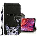 For Samsung Galaxy S20 FE 5G / S20 Lite Colored Drawing Pattern Horizontal Flip Leather Case with Holder & Card Slots & Wallet(Kitty)