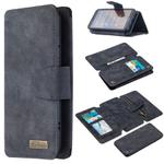 For Xiaomi Redmi 7A Detachable Frosted Magnetic Horizontal Flip Leather Case with Card Slots & Holder & Zipper Wallet & Photo Frame(Black Blue)