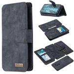 For Xiaomi Redmi Note 8 Pro Detachable Frosted Magnetic Horizontal Flip Leather Case with Card Slots & Holder & Zipper Wallet & Photo Frame(Black Blue)