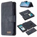 For Xiaomi Mi CC9 Pro Detachable Frosted Magnetic Horizontal Flip Leather Case with Card Slots & Holder & Zipper Wallet & Photo Frame(Black Blue)