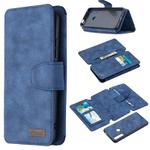 For Huawei P Smart Z Detachable Frosted Magnetic Horizontal Flip Leather Case with Card Slots & Holder & Zipper Wallet & Photo Frame(Blue)