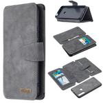 For Huawei P Smart Z Detachable Frosted Magnetic Horizontal Flip Leather Case with Card Slots & Holder & Zipper Wallet & Photo Frame(Grey)