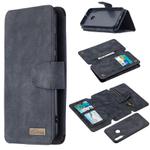 For Huawei Y7p / P40 Lite E Detachable Frosted Magnetic Horizontal Flip Leather Case with Card Slots & Holder & Zipper Wallet & Photo Frame(Black Blue)