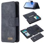 For Samsung Galaxy S9 Detachable Frosted Magnetic Horizontal Flip PU Leather Case with Card Slots & Holder & Zipper Wallet & Photo Frame(Black Blue)
