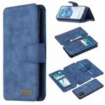 For Samsung Galaxy S20 Plus Detachable Frosted Magnetic Horizontal Flip PU Leather Case with Card Slots & Holder & Zipper Wallet & Photo Frame(Blue)