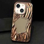 For iPhone 14 Plus Wave Electroplated Mirror TPU Full Coverage Phone Case(Gold)