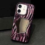 For iPhone 12 Wave Electroplated Mirror TPU Full Coverage Phone Case(Purple)