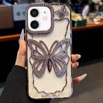 For iPhone 11 Hollow Butterfly Electroplating TPU Phone Case(Rose Gold)