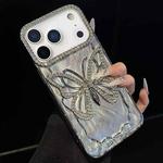 For iPhone 17 Pro Max Butterfly Electroplating TPU Phone Case with Epoxy Cardboard(Silver)