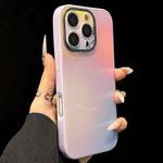 For iPhone 16 Pro Gradient Silk Print Acrylic Hybrid TPU MagSafe Phone Case(Purple)