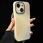 For iPhone 14 Gradient Silk Print Acrylic Hybrid TPU MagSafe Phone Case(Yellow)