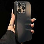 For iPhone 14 Pro Max Gradient Silk Print Acrylic Hybrid TPU MagSafe Phone Case(Black)