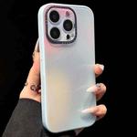 For iPhone 12 Pro Max Gradient Silk Print Acrylic Hybrid TPU MagSafe Phone Case(Blue)