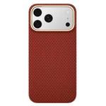 For iPhone 17 Pro Max Metal Frame Nanofiber MagSafe Magnetic Phone Case(Red)