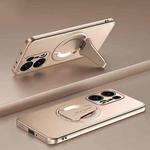 For OPPO Reno13 Pro Global Spaceship MagSafe Folding Holder Phone Case(Desert Gold)