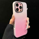 For iPhone 16 Pro Max Gradient Silk Print Acrylic Hybrid TPU Phone Case(Pink)