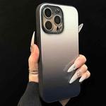 For iPhone 14 Pro Max Gradient Silk Print Acrylic Hybrid TPU Phone Case(Black)
