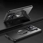 For Xiaomi 15 Pro Spaceship MagSafe Folding Holder Phone Case(Black)