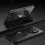 For Huawei Mate 70 Spaceship MagSafe Folding Holder Phone Case(Black)