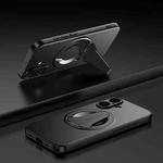 For iPhone 17 Spaceship MagSafe Folding Holder Phone Case(Black)