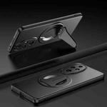 For Honor 200 Pro Spaceship MagSafe Folding Holder Phone Case(Black)