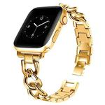 For Apple Watch 38 / 40 / 41 / S10 42mm xDfind Double Circle Metal Watch Band(Gold)