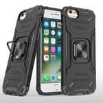 For iPhone 6 Plus & 6s Plus Magnetic Armor Shockproof TPU + PC Case with Metal Ring Holder(Black)