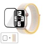 For Apple Watch Series 44mm Basic Nylon Loop Watch Band with 3D Curved Film(Colorful Starlight)
