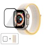 For Apple Watch Ultra 2 / 1 49mm Basic Nylon Loop Watch Band with 3D Curved Film(Colorful Starlight)