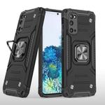 For Samsung Galaxy S20 Magnetic Armor Shockproof TPU + PC Case with Metal Ring Holder(Black)