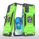 For Samsung Galaxy S20 Plus Magnetic Armor Shockproof TPU + PC Case with Metal Ring Holder(Green)