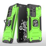 For Samsung Galaxy S20 Ultra Magnetic Armor Shockproof TPU + PC Case with Metal Ring Holder(Green)