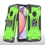 For Samsung Galaxy A10s Magnetic Armor Shockproof TPU + PC Case with Metal Ring Holder(Green)