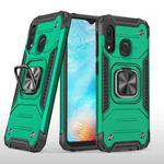 For Samsung Galaxy A20e Magnetic Armor Shockproof TPU + PC Case with Metal Ring Holder(Dark Green)