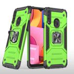 For Samsung Galaxy A20s Magnetic Armor Shockproof TPU + PC Case with Metal Ring Holder(Green)