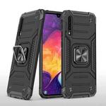 For Samsung Galaxy A30 / A50 / A50s Magnetic Armor Shockproof TPU + PC Case with Metal Ring Holder(Black)