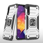 For Samsung Galaxy A30 / A50 / A50s Magnetic Armor Shockproof TPU + PC Case with Metal Ring Holder(Silver)