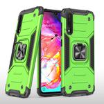 For Samsung Galaxy A70 Magnetic Armor Shockproof TPU + PC Case with Metal Ring Holder(Green)
