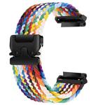 For  Amazfit T-Rex 3 Parachute Snap Buckle Braided Watch Band(Rainbow)