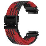 For Amazfit T-Rex Pro Parachute Snap Buckle Braided Watch Band(Black Red)