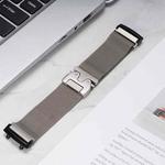 For Amazfit T-Rex Pro Parachute Snap Buckle Milanese Stainless Steel Watch Band(Titanium)