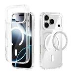 For iPhone 17 Pro ABEEL MagSafe Magnetic Color Ring Anti-scratch Transparent Phone Case(White)