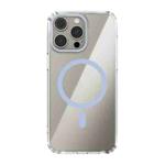 For iPhone 13 Pro Max ABEEL MagSafe Magnetic Color Ring Anti-scratch Transparent Phone Case(Far Peak Blue)