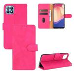 For OPPO Reno4 SE Solid Color Skin Feel Magnetic Buckle Horizontal Flip Calf Texture PU Leather Case with Holder & Card Slots & Wallet(Rose Red)