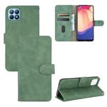For OPPO Reno4 SE Solid Color Skin Feel Magnetic Buckle Horizontal Flip Calf Texture PU Leather Case with Holder & Card Slots & Wallet(Green)