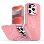 For iPhone 16 Pro Bright Color Imitation Camera Bracket Magsafe Phone Case(Pink)